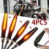 4Pcs LED Motorcycle Turn Signals Light Tail Flasher Blinker Motorcycle Indicators Indicator Blinker Rear Lights Lamp Accessories