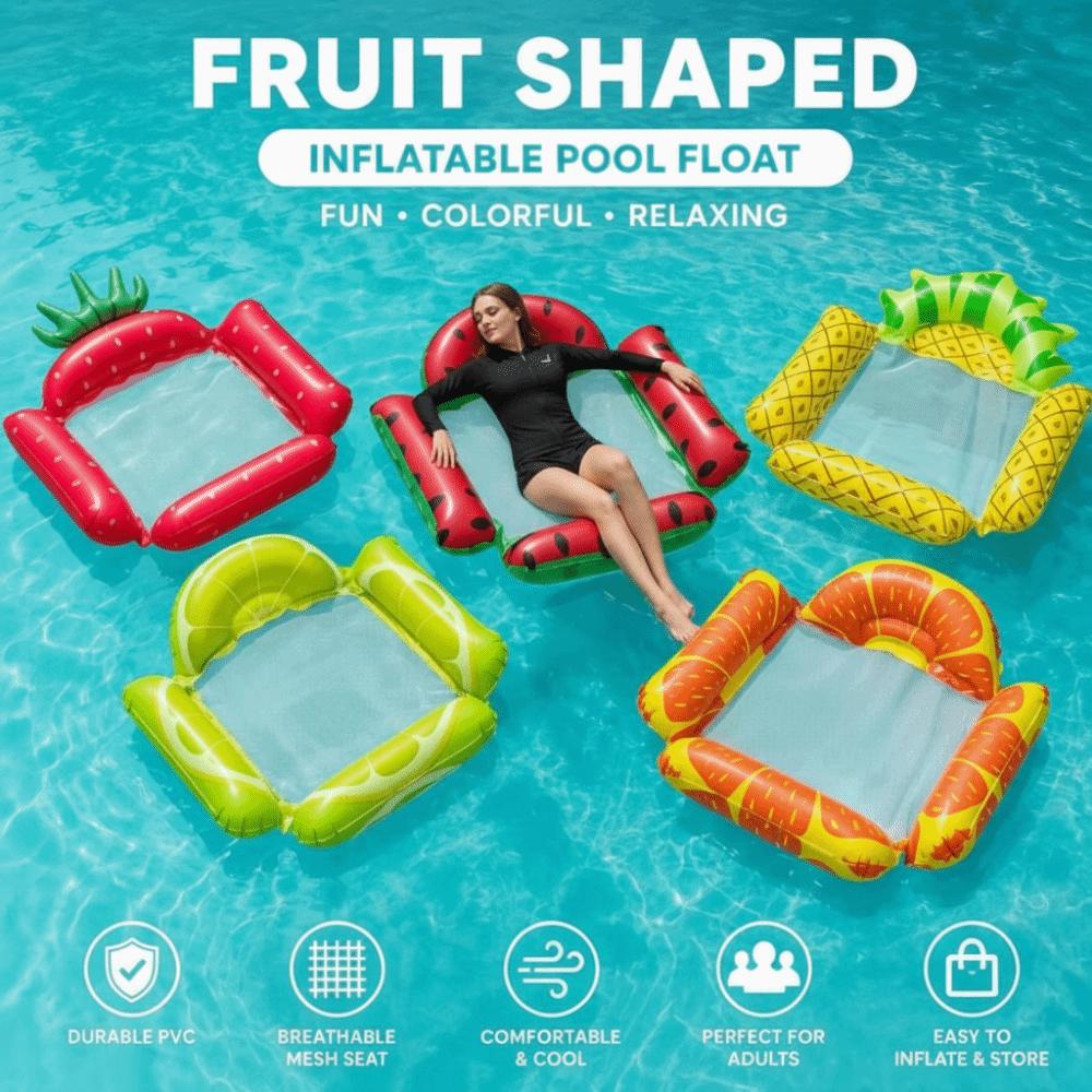 Mesh Seat Water Hammock Foldable Floating Lounger Multi-Purpose Inflatable Pool Raft Family