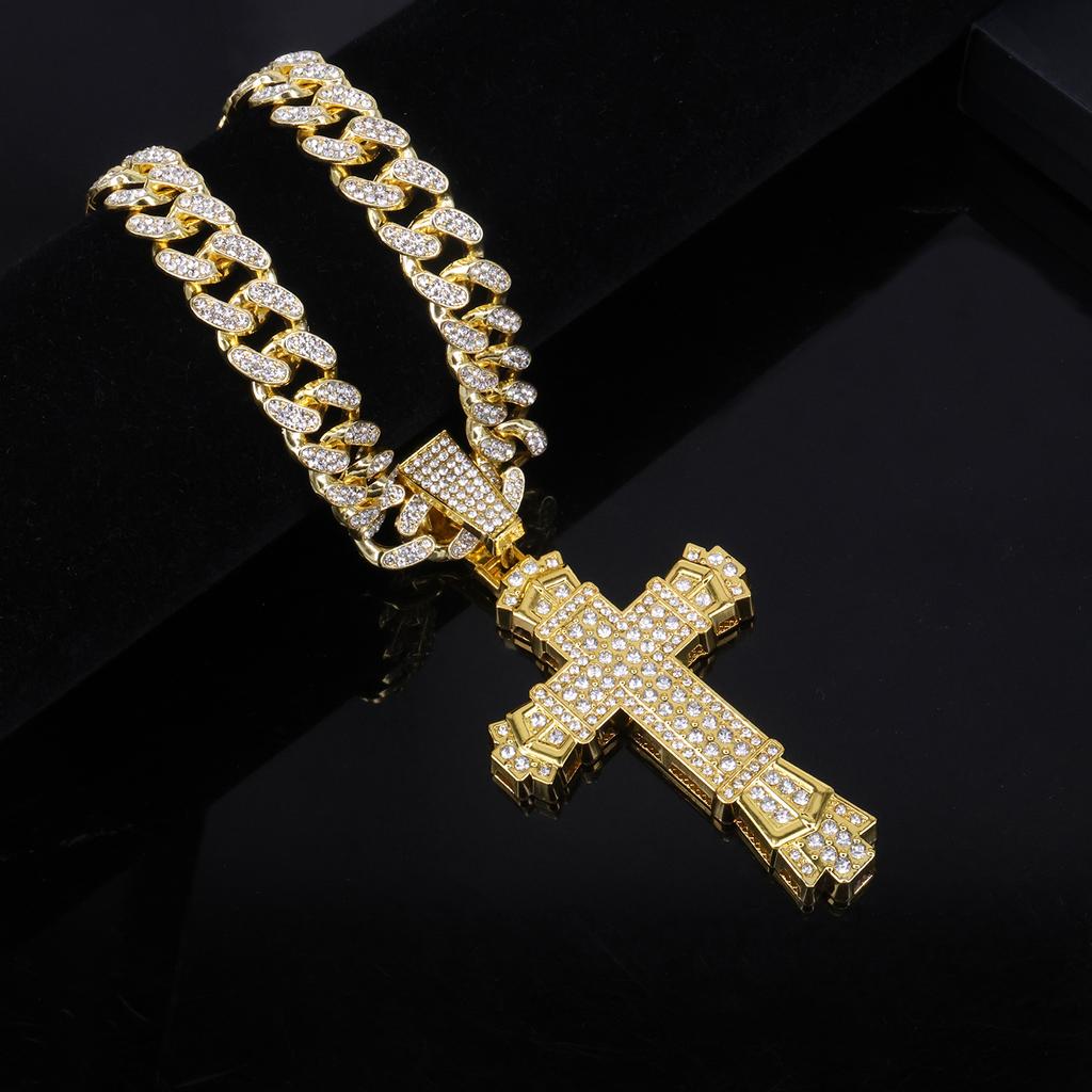 Europäischer, Amerikanischer Amazon Kreuz Diamantlegierung Anhänger, Persönlichkeit Hipster für Männer Grenzüberschreitende Hip-Hop Kubanische Kette