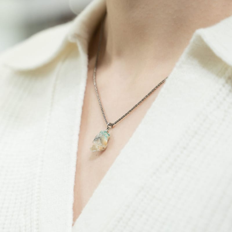 

HARANG HR 309N_Emerald Necklace 38cm