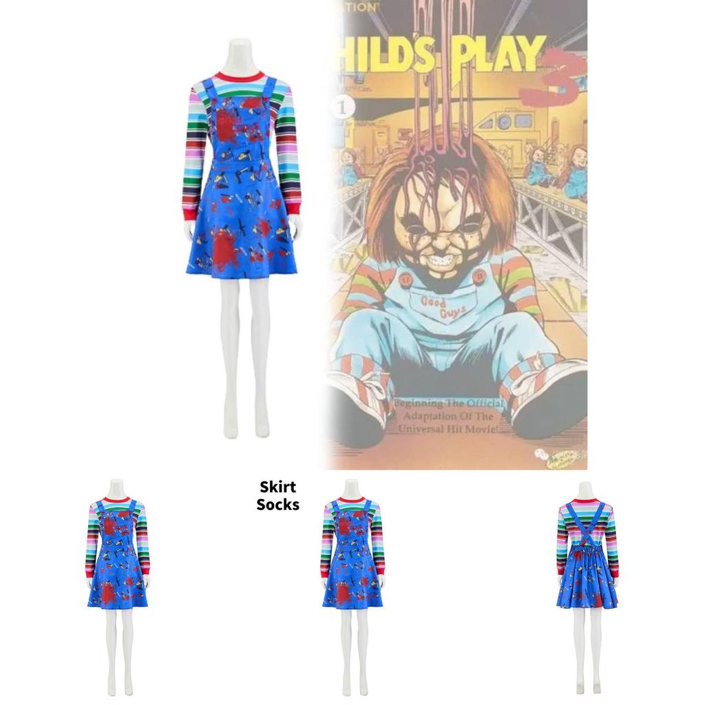 Childs Play Chucky Costume Cosplay For Halloween Party And Stage Performance
