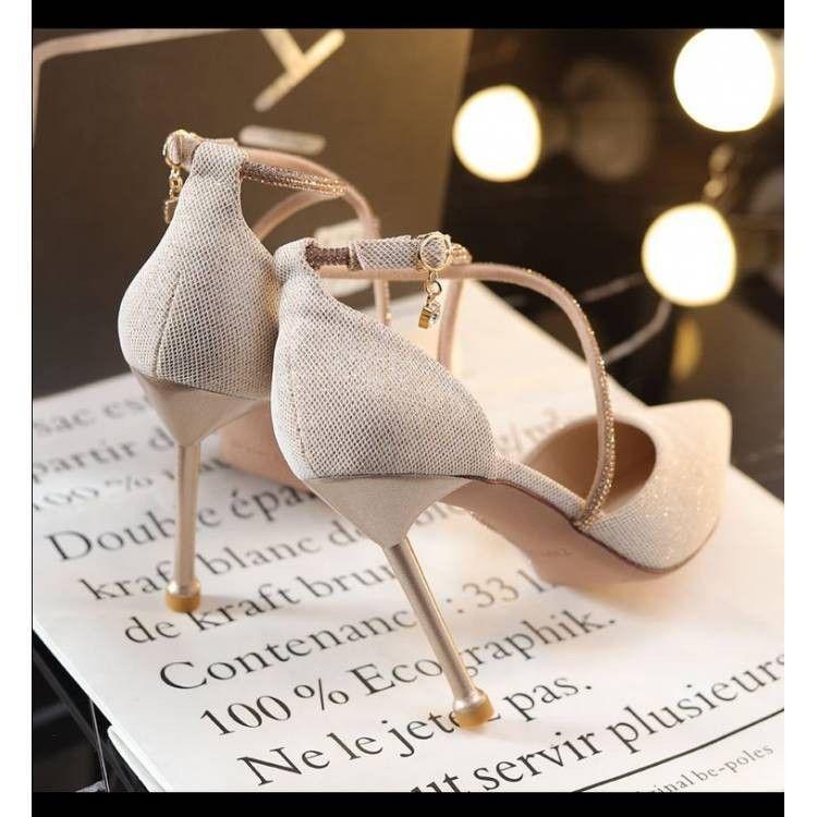 Internet Celebrity Temperament Muse Fan 2025 New French Girl Stiletto Cross Strap Single Shoes Spring High Heels Women