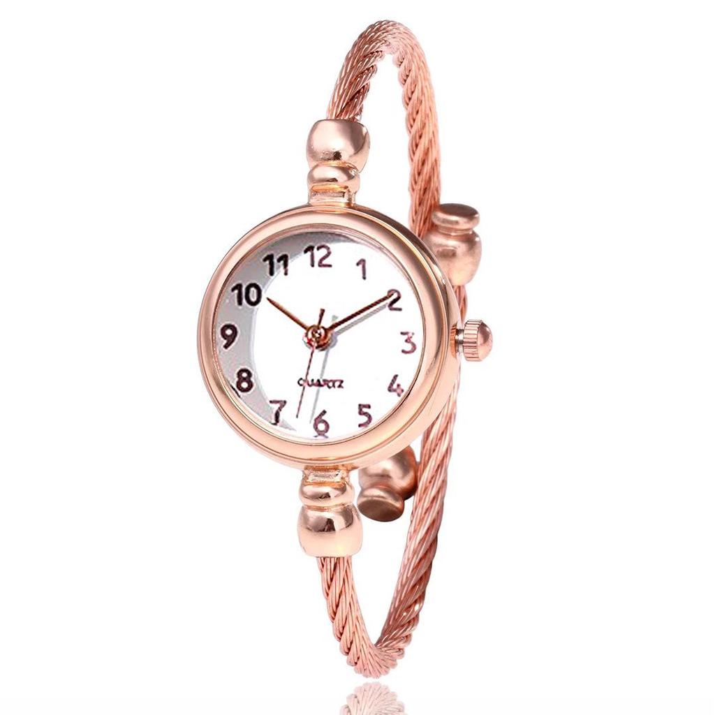 Women's Open Bangle Quartz Watch: Elegant and Simple Design