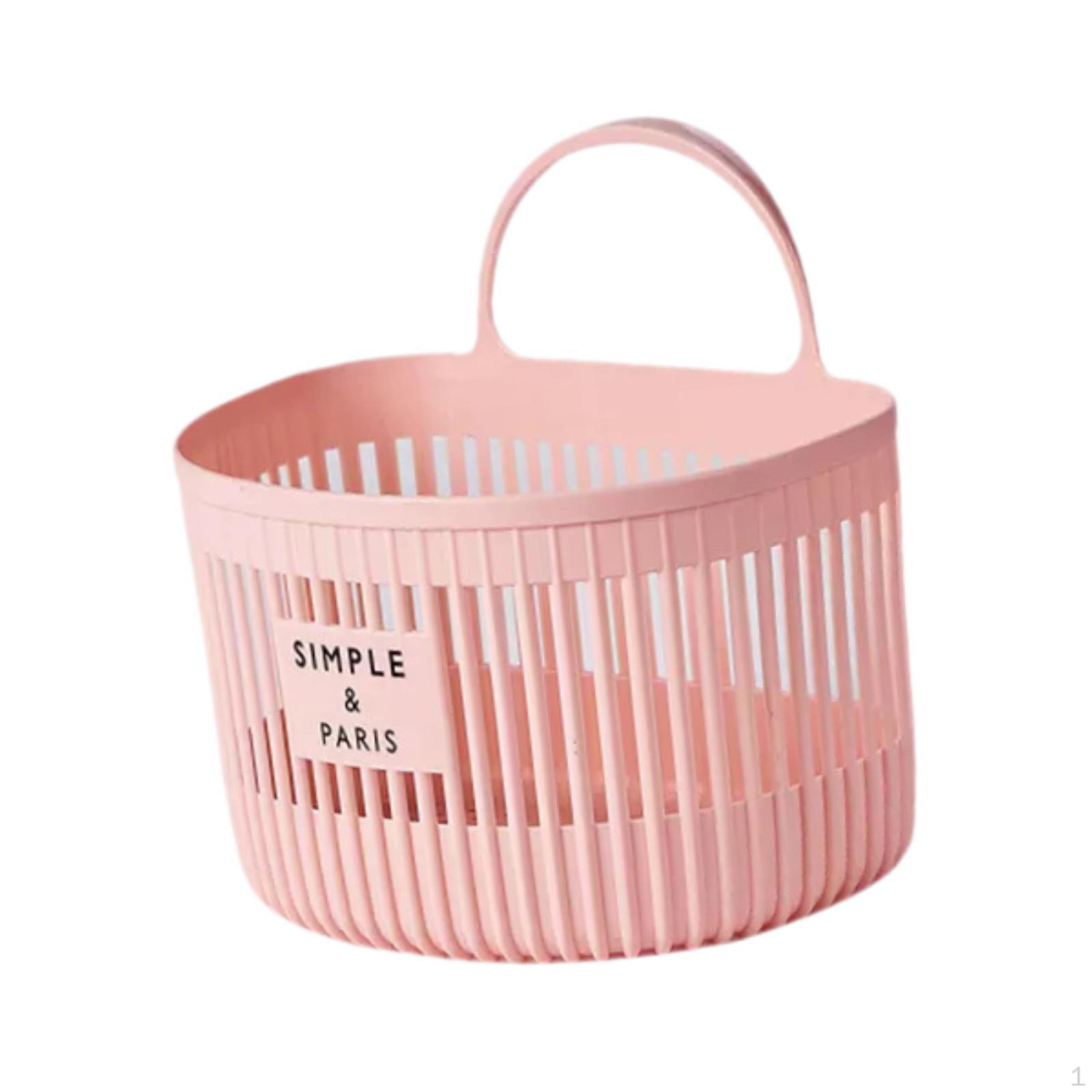 

Органайзер для овощей и имбиря, чеснока, корзина для хранения, настенная для общежития Pink S