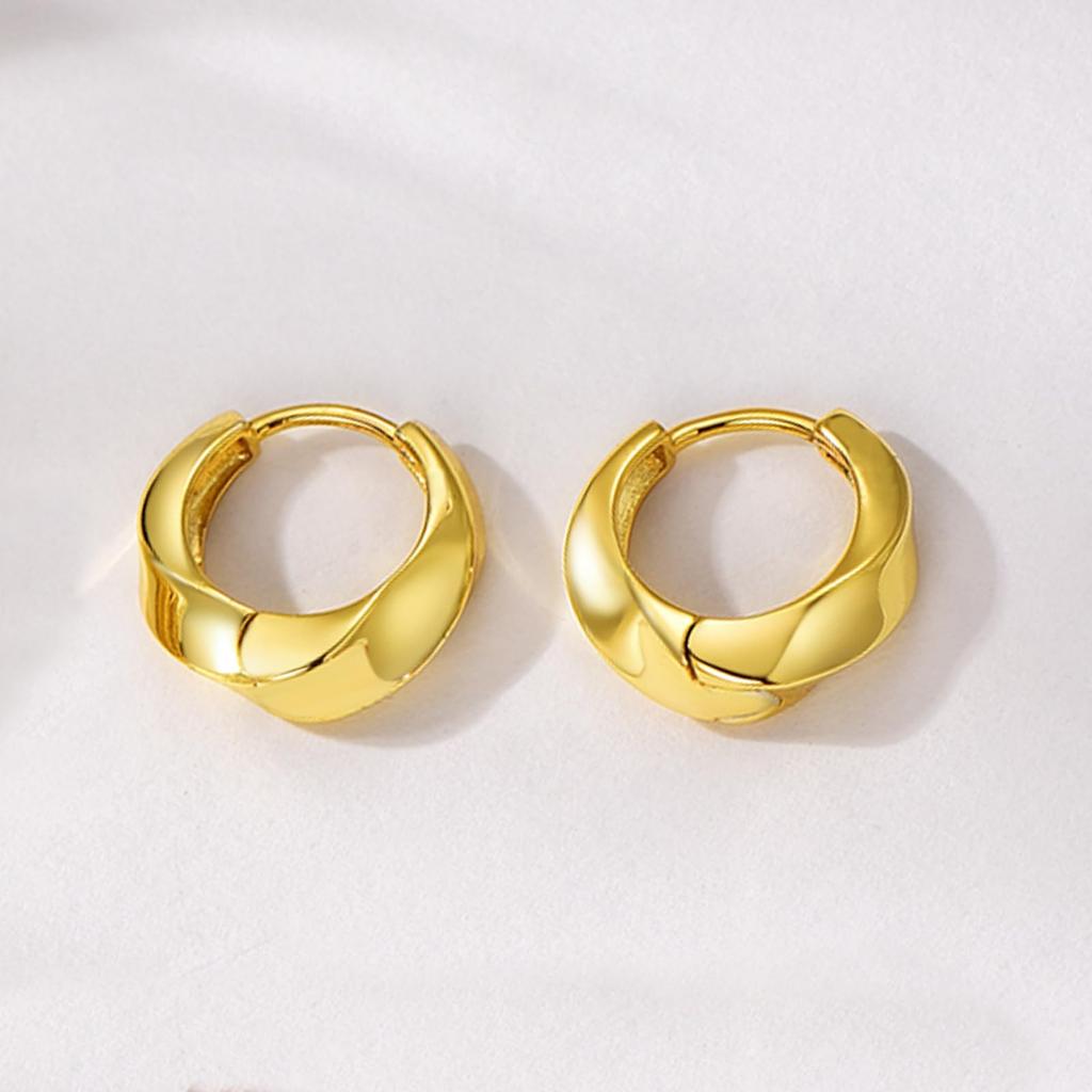 Ohrringe aus 18 Karat Gold für Creolen für jeden Tag für die für für Neu für Frauen in ihrem und für Schmuck FH.bird Frauen, hypoallergen, Ohrringe, Gold, klein,