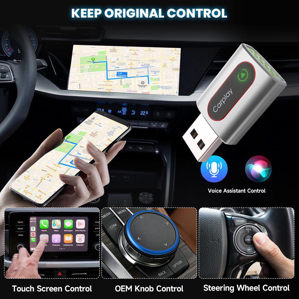USB Wireless CarPlay Smart Box for iPhone and Android Auto