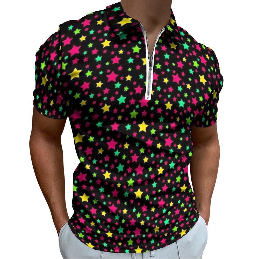Modern Short Sleeve Striped Polo Shirt, Casual & Versatile for Daily Wear