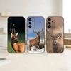 D-deer Hunting Phone Case For Samsung S25,S24,S21,S22,S23,S30,Ultra,S20,Plus,Fe,Lite Black Shell