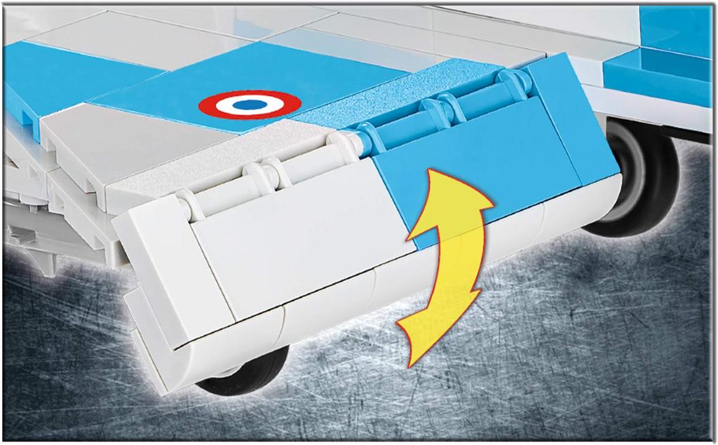 COBI Kocky Francouzské vojenské letadlo Mirage 2000 148 400 dílů Kompatibilní s Lego [VYROBENO V EU] 5801