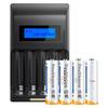 2x 5th Gen 1.2V Rechargeable Battery Set with Intelligent Light, 3300mAh, for Microphones