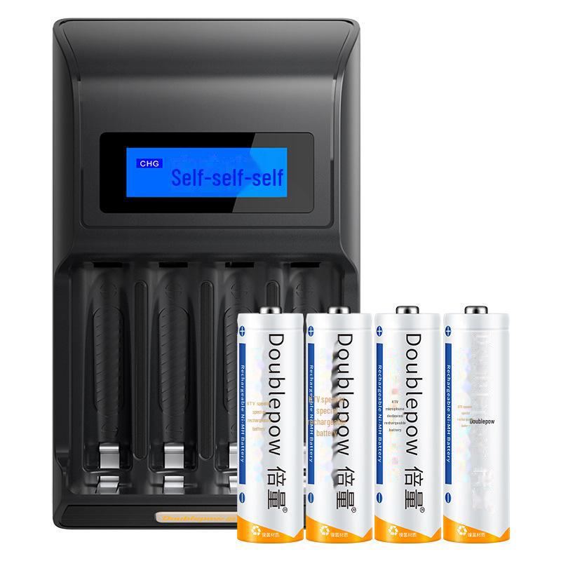 2x 5th Gen 1.2V Rechargeable Battery Set with Intelligent Light, 3300mAh, for Microphones