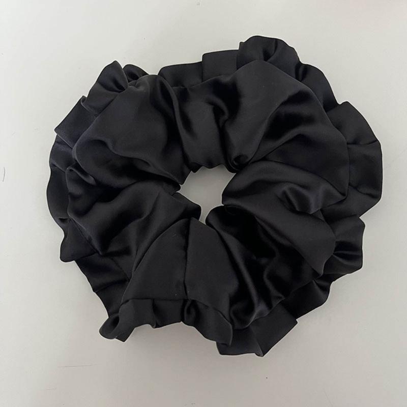Fashion Extra Large Satins Hair Ties  Oversize Hair Band Hair Scrunchie Ponytail Holders Elastic Hair Accessories