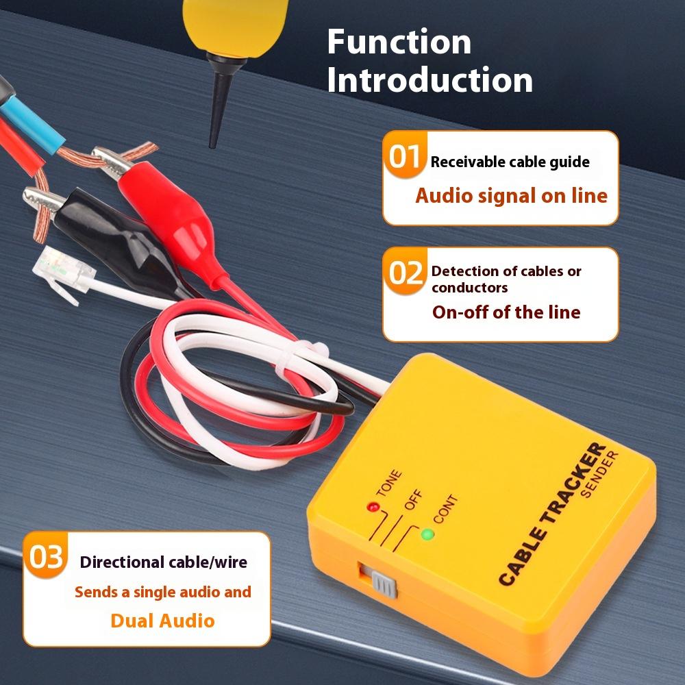 Fiber Optic Equipment Rj11 Telephone Line Finder Network Short Circuit Tester with Crocodile Clip Test Line Meter