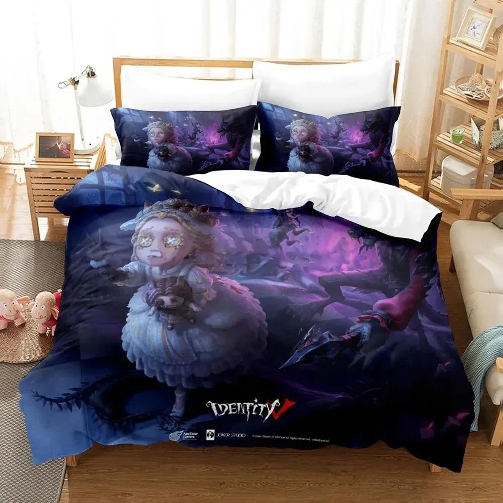 Anime Game Identity V Bedding Set Duvet Cover Bed Set Quilt Cover Pillowcase Comforter King Queen Size Boys Adult Bedding Set