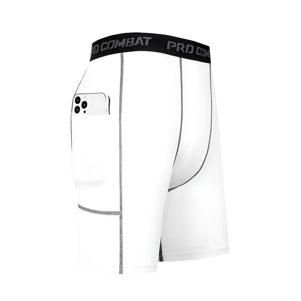 

Men s Quick-Dry Compression Sports Shorts with Pockets - High Elasticity for Basketball, Running, Fitness XL