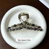 Korean Style High-End Rhinestone Shark Hair Clip for Women - Elegant Large Hairpin