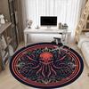 1pc Cthulhu Mandala Office Round Area Rug,  Mat Suitable ForOffice, Under Office Chairs Bedroom Living Room Home Decor, Room Deco