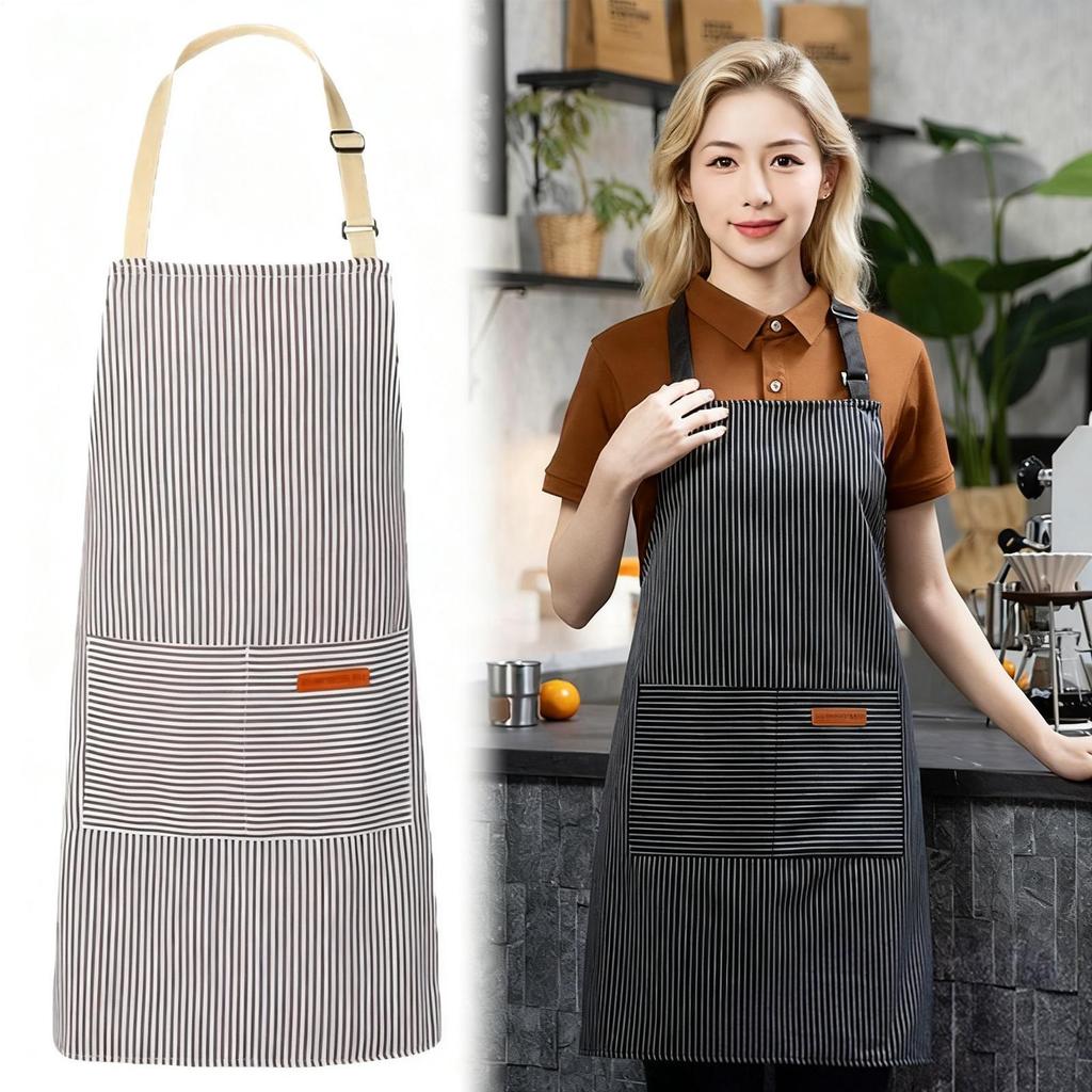 Módní kuchyňské zástěry pro ženy muže Šéfkuchař Pracovní zástěra pro grilování Restaurace Bar Obchod Kavárny Krása Nehtová studia Uniforma