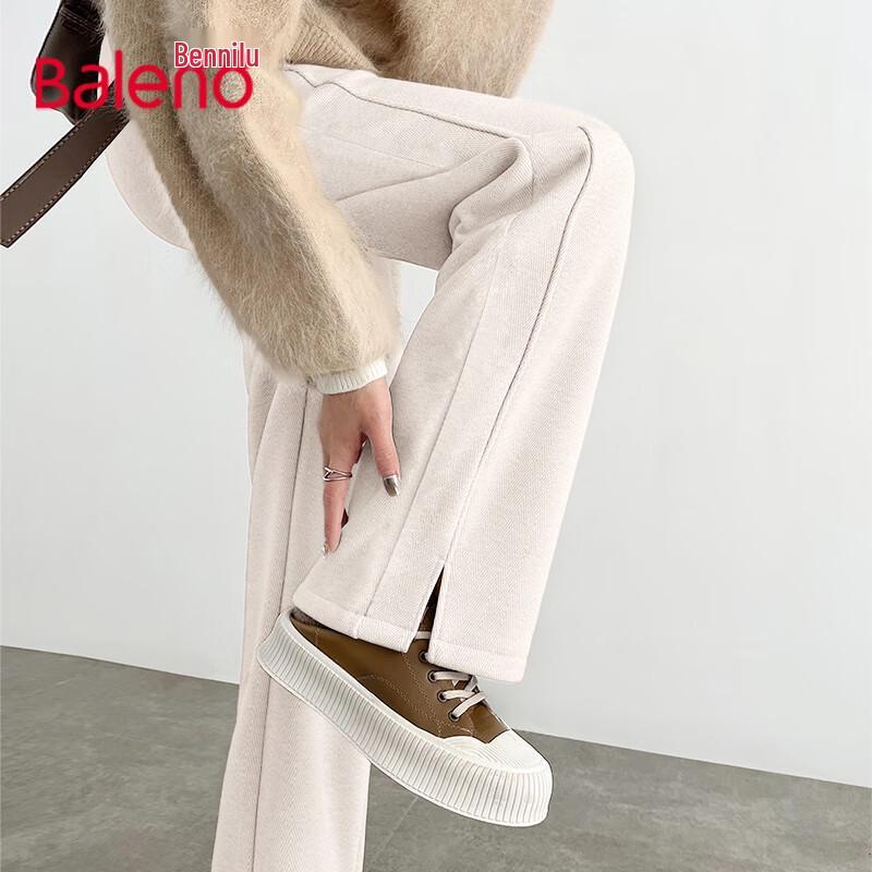 

Женские брюки Baleno в елочку с высокой талией, теплые, прямого кроя, повседневные XL