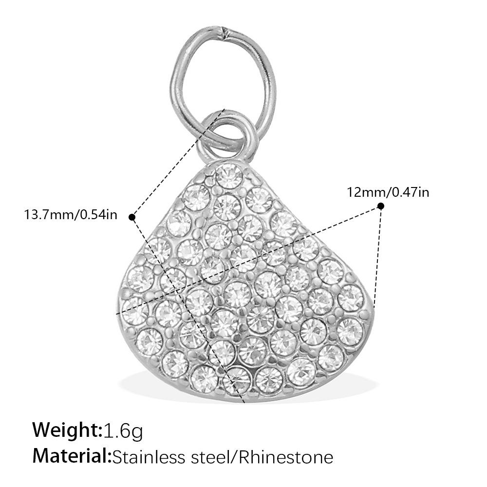 Beach Wind Delicate Inlaid Rhinestones Starfish Coconut Tree Pendant Diy Necklace Pendant Stainless Steel Bracelet Accessories