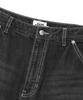 CAVISH Double Knee Carpenter Denim Pants Black(Cv2Efud113A)