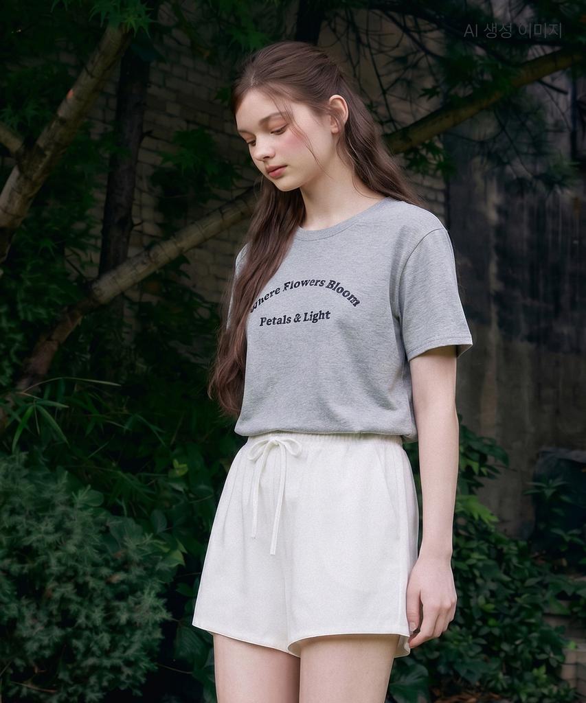 ROEM Lettering Short Sleeve T-Shirt Rmhwg37Rt2