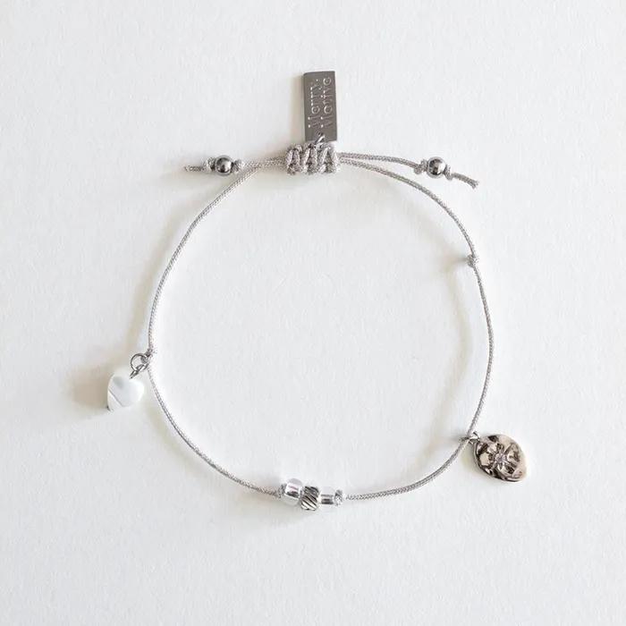 Shining Motifs Silver String Bracelet