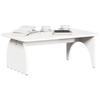 White Coffee Table 80 X 50 X 31 Cm Solid Pine Wood