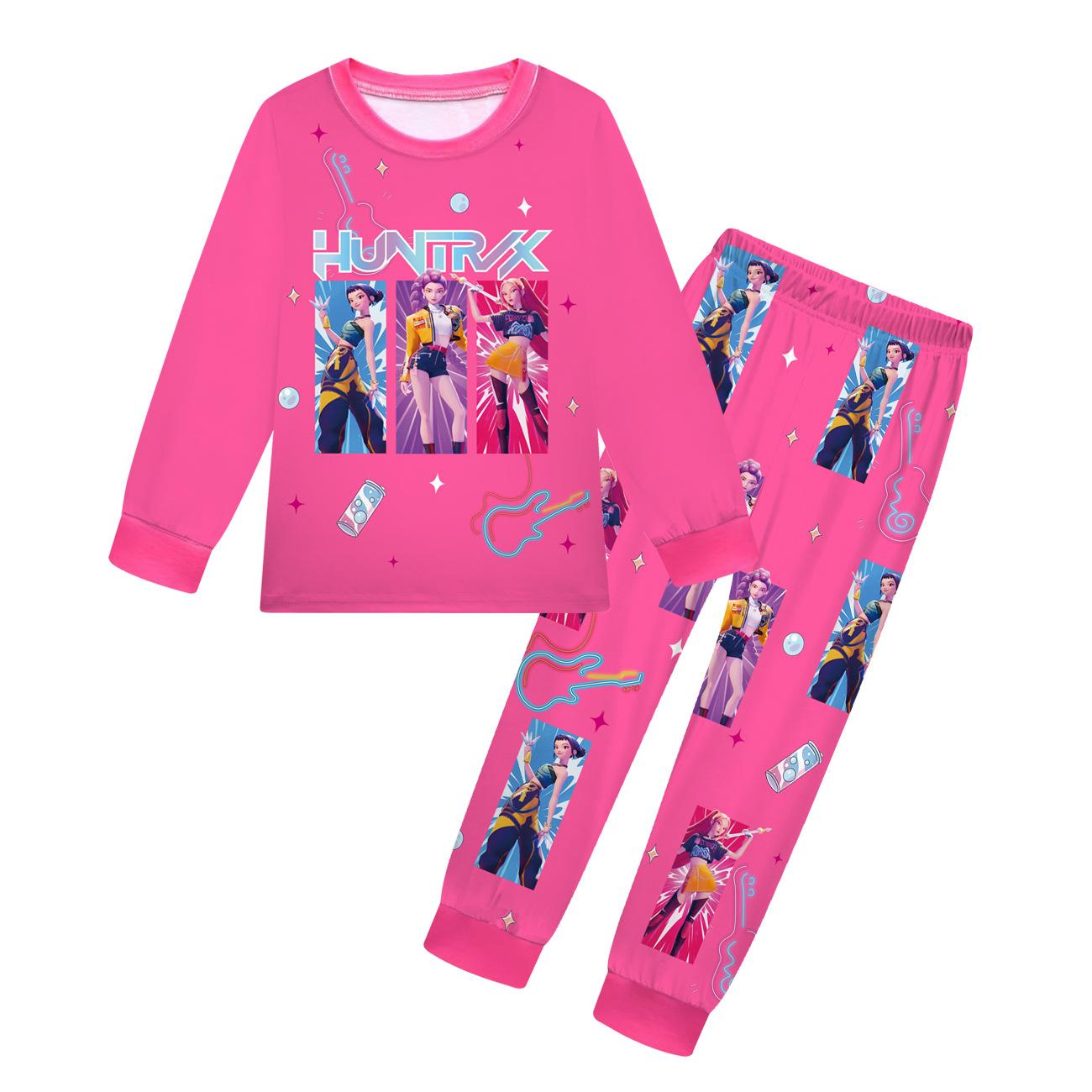

Children s Pajamas Cartoon Printing Fashion Pants Set Casual and Comfortable Long-sleeved Children s Set Clothing Sets Kids Unisex 140