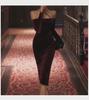 Elegant Burgundy One-Shoulder Velvet Dress, Retro-Inspired Party Skirt