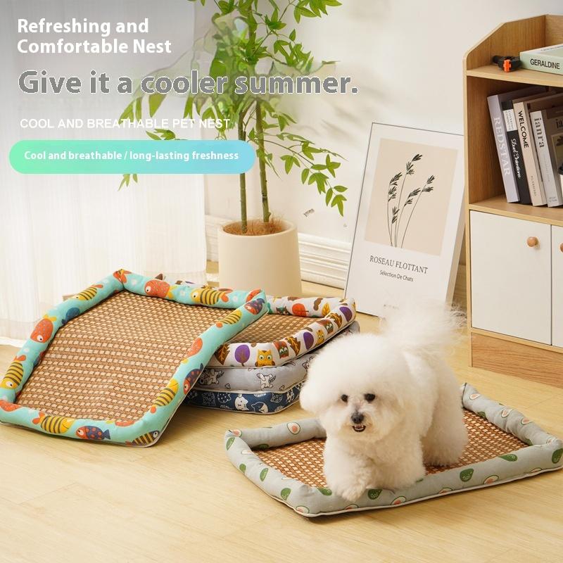 Free Pillow Pet Bed Cat Cool Summer Bed Waterproof Dog Sleeping Bed Ice Pet Mat Washable Bed For Dog