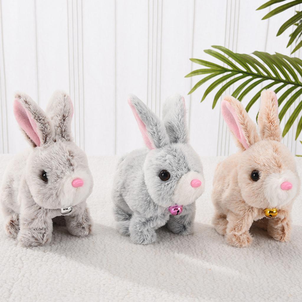 Electric Plush Rabbit Toy for Kids Simulation Singing Bunnies Toy Barking Rabbit Baby Crawing Learning Toy Toddler Gift