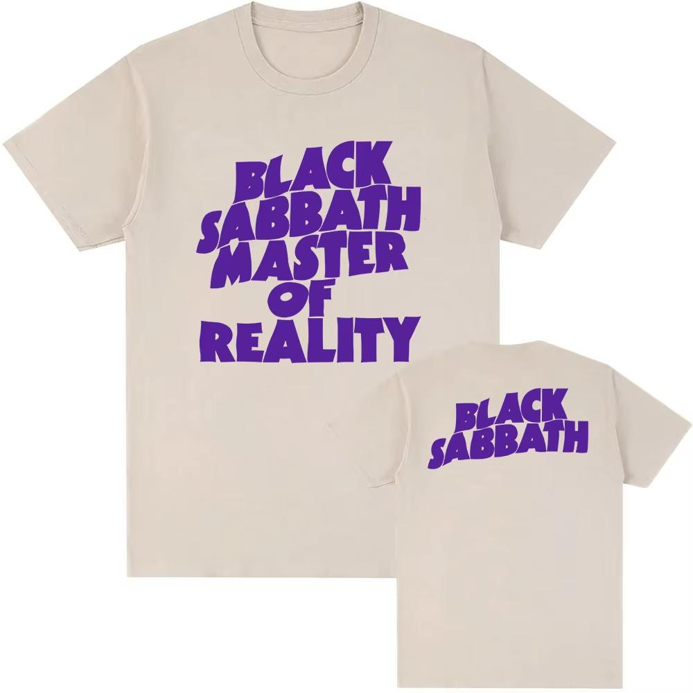 T-shirt Black Sabbath Master of Reality Estiva Cotone Manica Corta T-shirt Grunge Rock Band Moda T-shirt Abbigliamento Uomo Donna