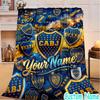 Custom Name Boca FC Crest Design Flannel Blanket Seasonal Universal Blanket For Indoor/outdoor, Perfect For Bedroom Sofa birthday gifts