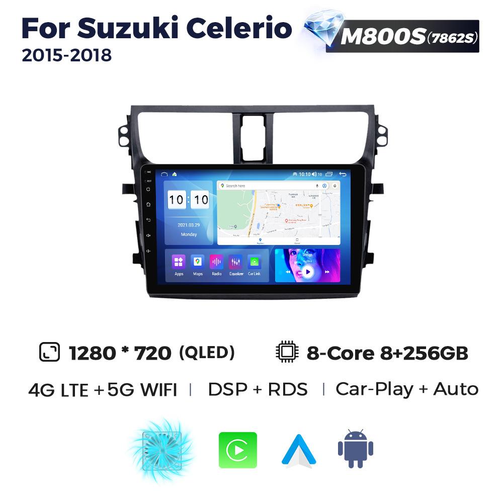 8-Core 2Din Android Car Radio Stereo Multimedia Video Player For Suzuki Celerio 2015-2018 GPS Navigation Wireless Carplay Auto