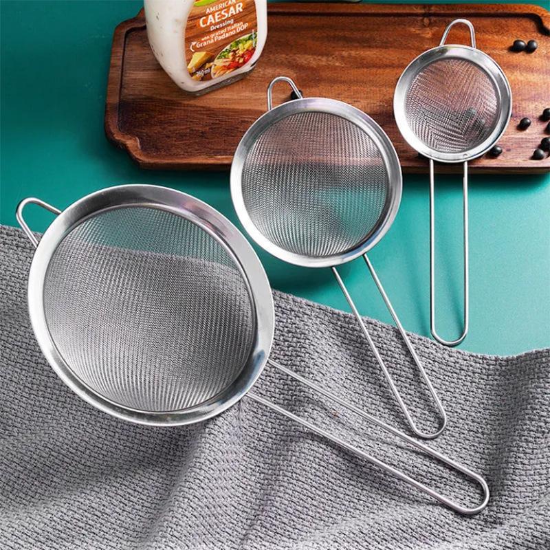 201 Stainless Steel Oil Strainer, Egg White Separator, and Flour Sifter Baking Tool