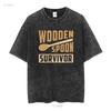 Wooden spoon survivor mens T Shirt unisex funny joke novelty slogan retro fashion comedy design top classic cool meme vintage