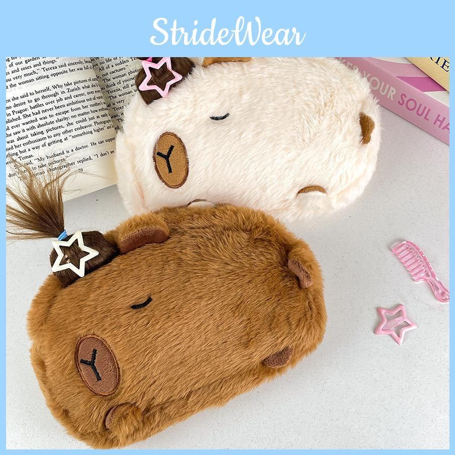 Plush Pen Capybara Pouch Student Cutes Cartoon Animal Storage Supplies Bags