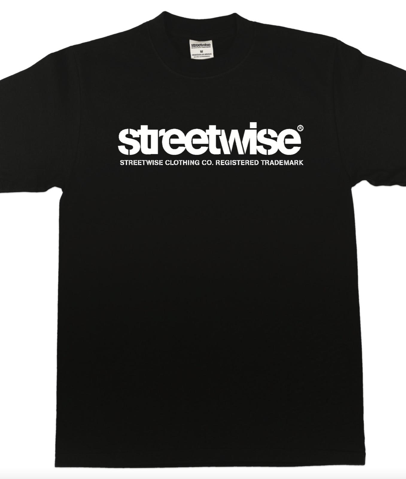streetwise Stencil Graphic T-Shirt Black White M-5XL XXL