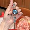 Cimiu Kiai Montre à Quartz Ronde Facettée pour Dames Bracelet Cœur Strassé Nœud Cristal Incrusté Élégante Montre-Bracelet de Soirée de Luxe Cadeau pour Femmes