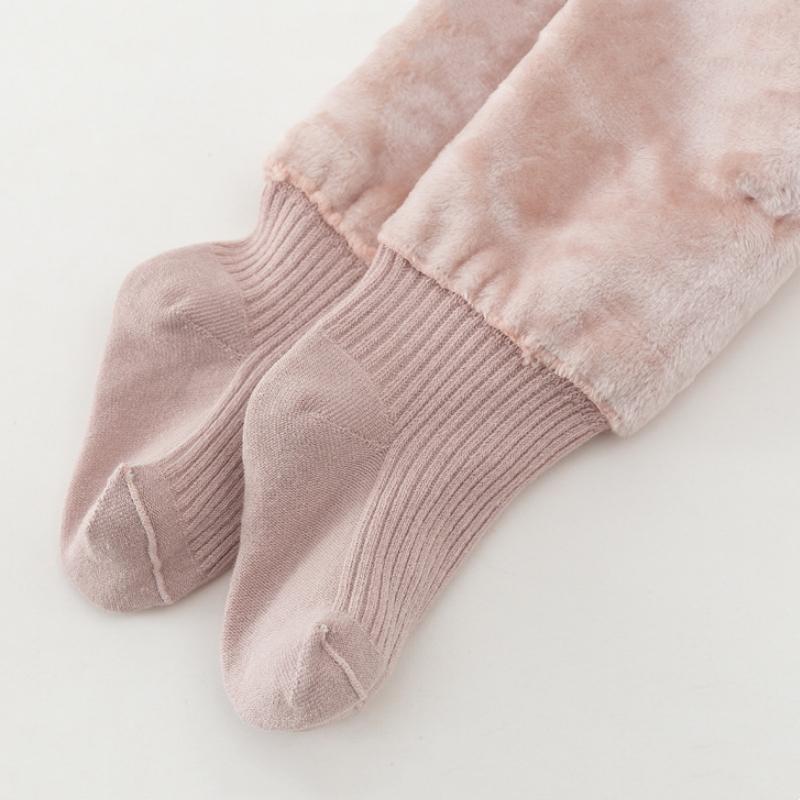 Winter Infant Baby Girls Plus Velvet Leggings Plus Thick Warmth Cotton Tights Toddler Kids Keep Warm Pantyhose