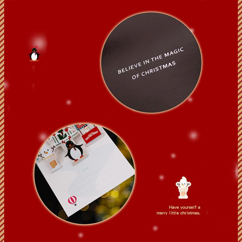Merry Christmas Greeting Card With Envelope 3D Pop UP Santa Snowman Christmas Tree Friends Family Xmas Gifts Wishes Postcard