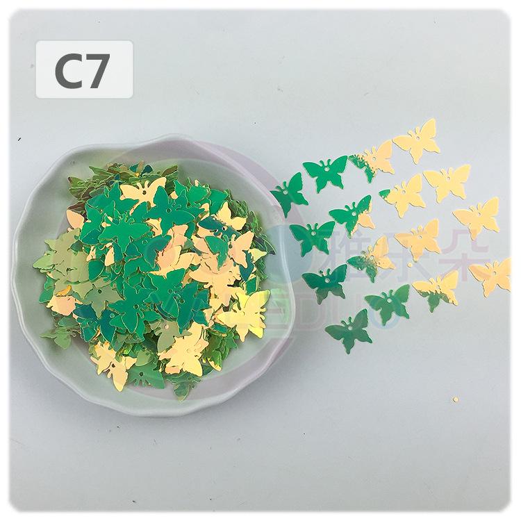 

Блестки ПВХ в форме бабочек 17 мм для DIY чехла для телефона, фотографии, одежды и аксессуаров для головного убора 20g/bag