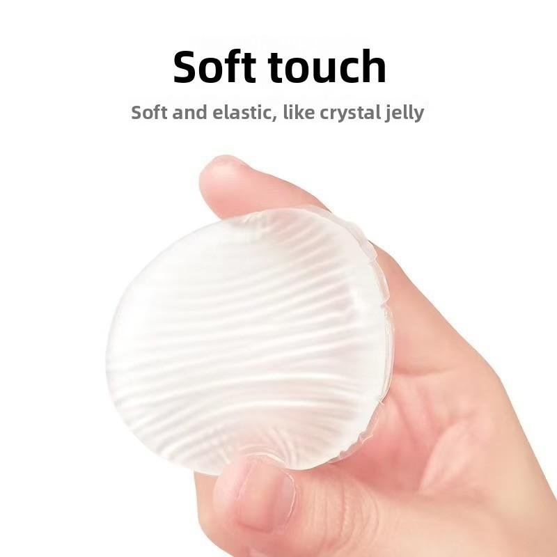 Cuscinetto in silicone trasparente, puff per cushion, puff gelatina per trucco, latte corpo, BB cream, puff umido e secco, beauty blender per trucco