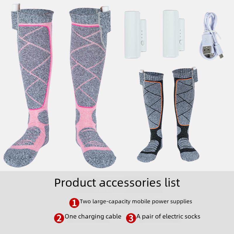 Adjustable Temperature Heated Socks with 3.7V Lithium Battery for Men and Women