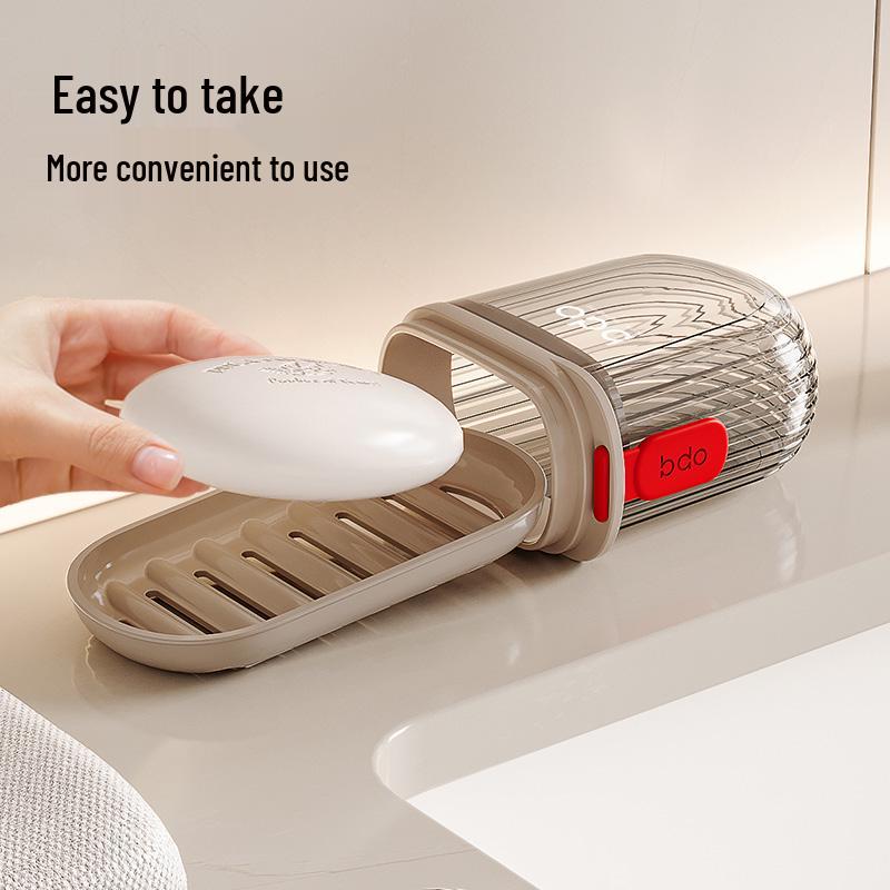 Creative Travel Soap Box with Sealed Lid and Drain