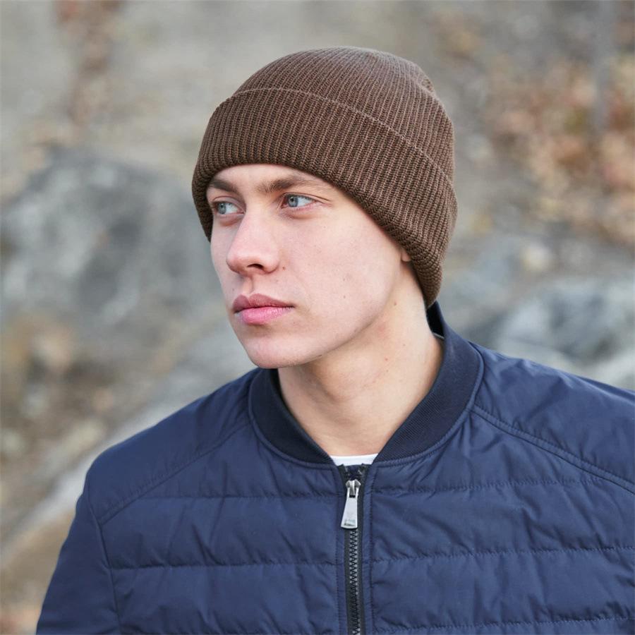 Solid color warm knitted hat thickened wool hat autumn and winter candy color fashionable men's and women's extra pullover hat