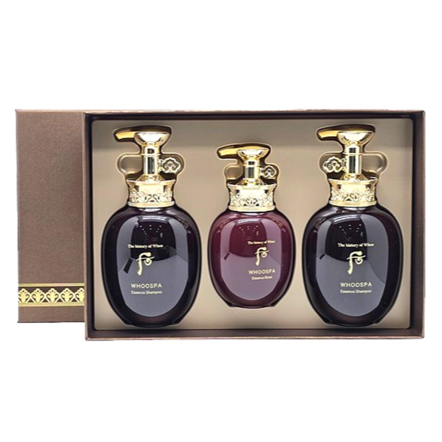 

The History of Whoo Spa Hair Care 3pcs Set | Shampoo 350ml ×2 + Rinse 220ml | Korean Herbal Nourishing Hair Duo & Conditioner Hair Care 3pcs Set