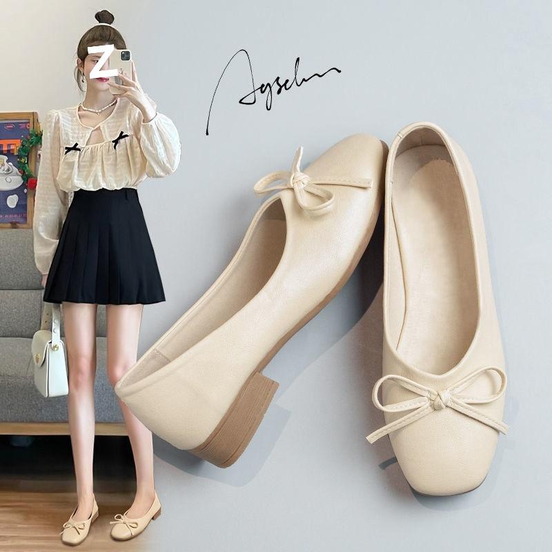 Mary Jane small leather shoes women's low-heeled real soft leather single shoes women's versatile student flat women's shoes