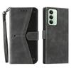 For Xiaomi Redmi 15 5G (Global) (169mm) Leather Case Splicing Stitching Wallet Phone Cover with Wrist Strap